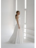 One Shoulder Ivory Satin Fashionable Wedding Dress